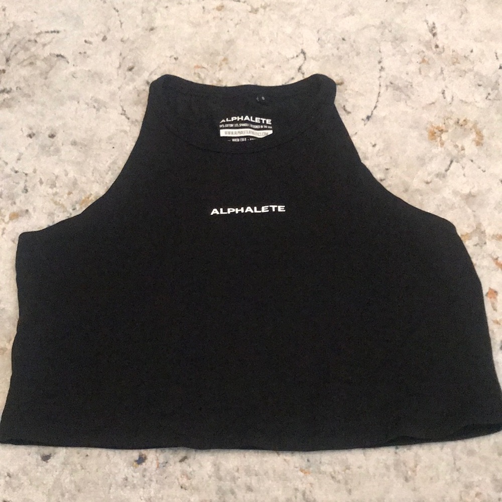 Alphalete black cropped top